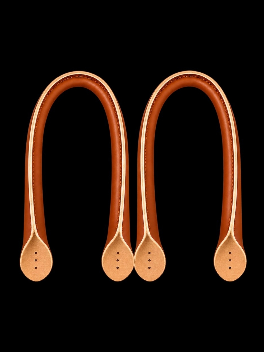 Leather Tote Bag Handles - Chestnut Brown Replacement Straps